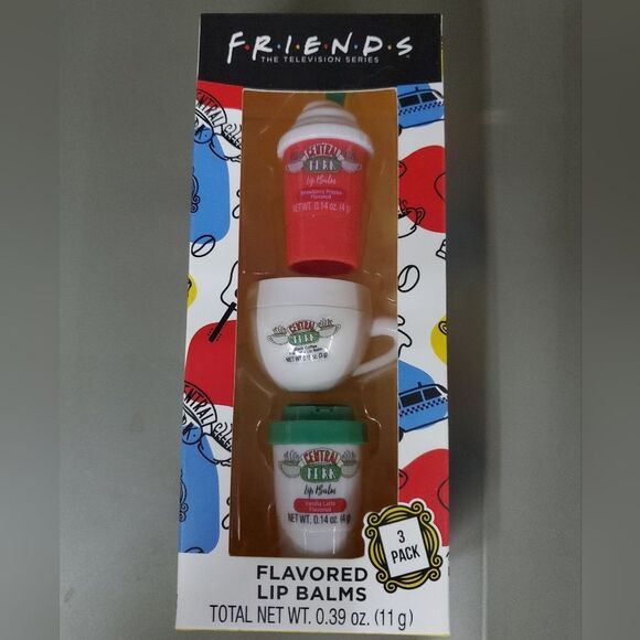 NWOT Friends TV Show Flavored Lip Balms, 3 Pack + Caramel Latte Lip Balm - Picture 2 of 10